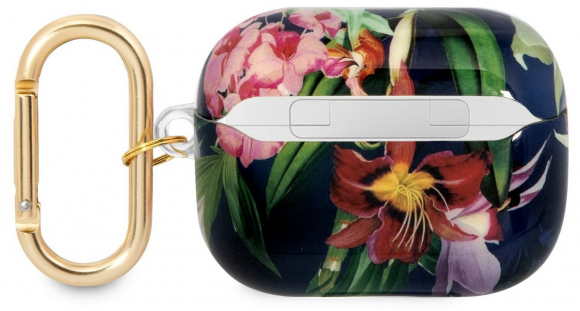 TPU Flower Print Case for Airpods Pro Blue