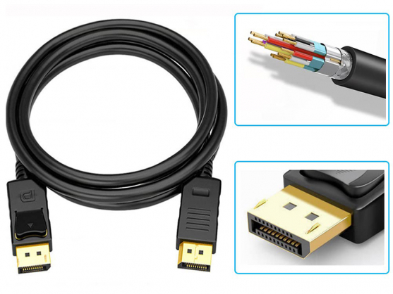 DisplayPort - DisplayPort Cable 2m Black