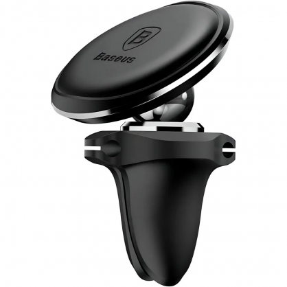 Magnetic Air Vent Car Mount Holder with Cable Clip Black