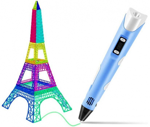 3D printing pen for creating figures from PLA / ABS Blue FUS3DPENBL