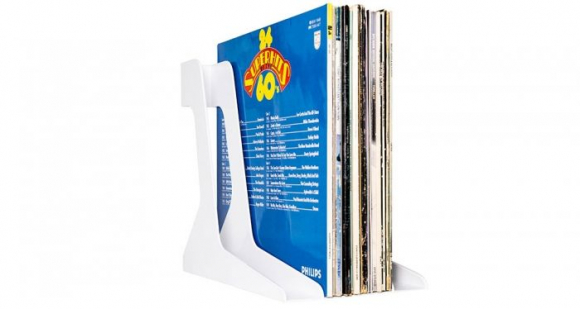 Vinyl record stand white