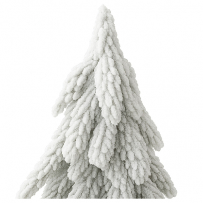 Decorative Artificial Christmas Tree on a Trunk Covered with Snow 20 x