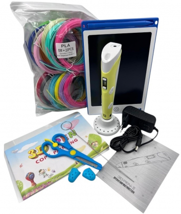 3D printing pen 7in1 5m x 20 Colors Yellow RF-3DPEN-7IN1-YE