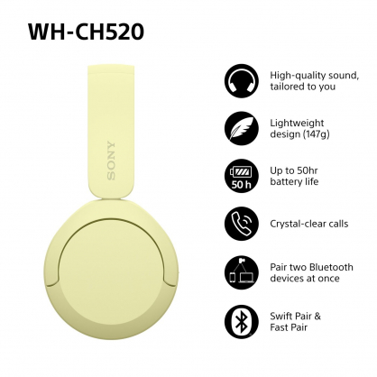 WH-CH520 Yellow