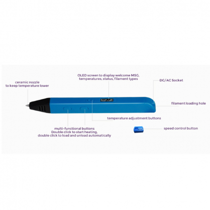 RP800A Pro Tieva 3D Pen Blue