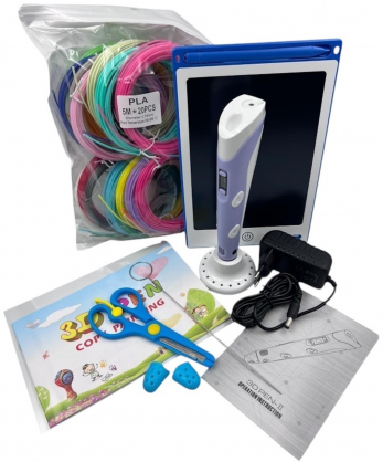 3D printing pen 7in1 5m x 20 Colors Violet RF-3DPEN-7IN1-VI