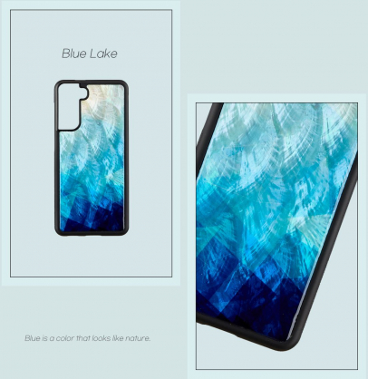 "SmartPhone case Samsung Galaxy S21" Blue Lake Black