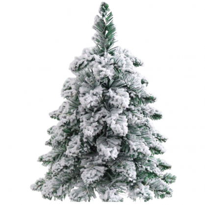 Decorative Artificial Christmas Tree on a Trunk Covered with Snow 60 x