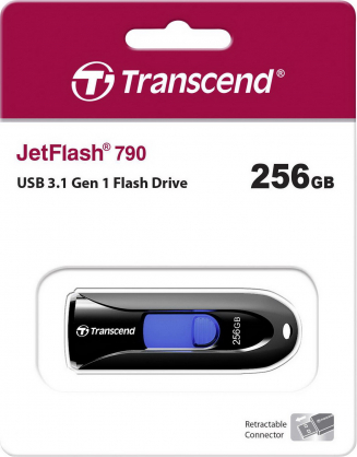 256GB JetFlash 790 USB 3.1 Black