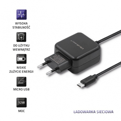 50196 12W 5V 2.4A Micro USB Black