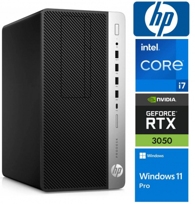 ProDesk 600 G4 MT i7-8700 32GB 1SSD M.2 NVME RTX3050 6GB W11Pro ReNew