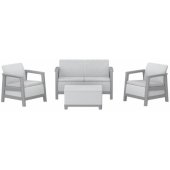 Scandi Linea 2 Seater Set Light Grey