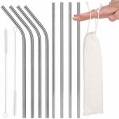 Metal straws Springos KI0030 10pcs