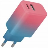 LSIG-AC-20 USB + USB-C 20W pink-turquoise