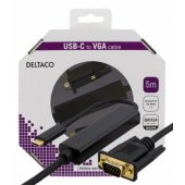 Cable USB-C - VGA 60Hz 5m black