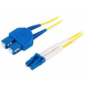 Fiber cable SM LC-SC Duplex 1.5m yellow