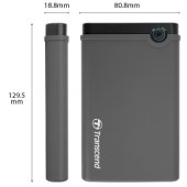External HDD Enclosure 2,5" USB 3.0 Black TS0GSJ25CK3