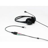 Adapter RJ9 2x 3.5mm 25cm Black
