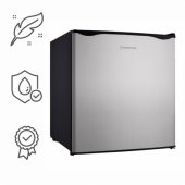 MM515PSL Fridge 46L Silver inox/ black