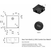 New York Comfort 40x40 (L) OKG Comfort Gun Metal II