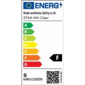 6W ST64 E27 3000k decorative