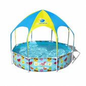 Swimming pool with frame 244x51cm + canopy B56432