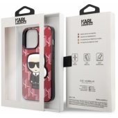 "Karl Lagerfeld Monogram Ikonik Case iPhone 13 Pro" Red