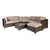 DAWSON with cushions, table, corner sofa and ottoman