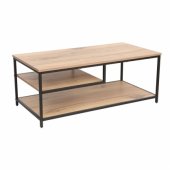 Coffee table DIMITRA 100x50xH40cm, rustic/ black