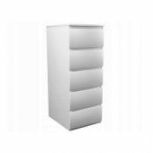 Topeshop KOMODA SZAFKA 5 SZUFLAD W5 BIAŁA