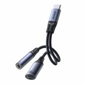 Adapter SY-C02 USB-C to USB-C 3.5mm black