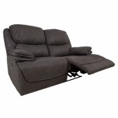 Recliner sofa GORDY 2-seater with manual mechanism, grey