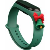 Strap Xmas Xiaomi Mi Band 3 / 4 Bell - Dark Green