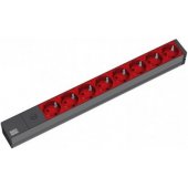 19" power strip 8x sockets fuse 1U
