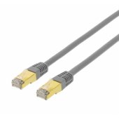 Patch cable S/ FTP Cat7 600MHz LSZH 0.3m grey