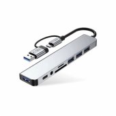 Hub HB06 8in1 USB-C SD/ TF