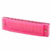 10-Hole Harmonica for Beginners, Pink Case