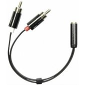 Adapter 3.5 mm F to 2 x RCA M 0.1m Black