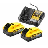 DEWALT Powerstack Battery Starter Kit DCB1104H2, incl. 2x 18V batterie