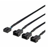 Splitter for PWM fans 4-pin 3x4-pin black