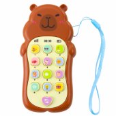 Children®s Educational Phone Lights Sounds Melodies Capybara Brown