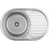Steiner TOM 211 Steinsteel linen sink with 1-bowl siphon z/ o