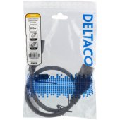 IEC C15 to IEC C14 0,5 m Black