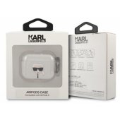 "KLA3UKHGS Karl®s Head Case for AirPods 3" Silver Glitter