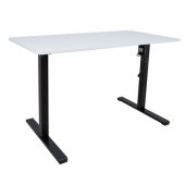 Desk ERGO OPTIMAL with 1 motor 120x60cm, white/ black