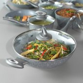 BW02772G Marblestone Wok 28cm grey