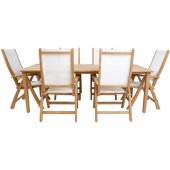 Maldive Table and 6 Chairs White