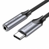 Cable USB-C 3.5mm Jack 0.1m grey