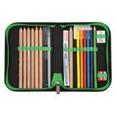 Herlitz primary school backpack SoftLight, school bag (black/ green, sc