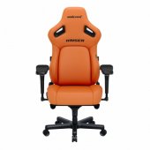 Kaiser 4 XL Orange Leather Gaming Swivel Chair